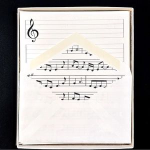 VINTAGE HALLMARK MUSIC STATIONERY SET 30 Sheets + 15 Envelopes—Rare 1970s Find!